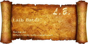 Laib Bató névjegykártya